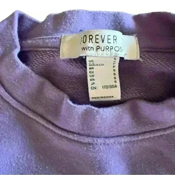 Forever 21 | Hazy Daze Graphic Sunflower Purple Sweatshirt Size S - Picture 3 of 3